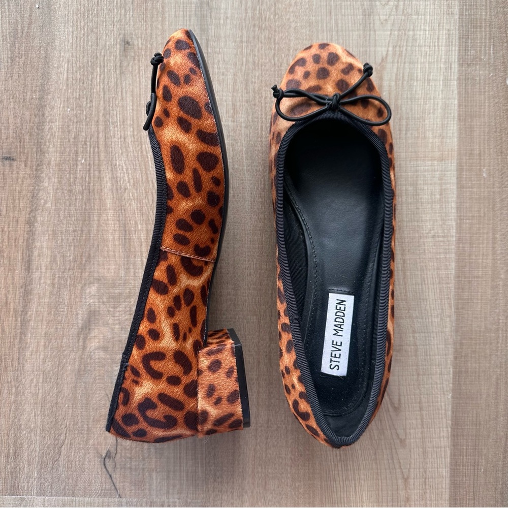 Steve Madden Animal Print Block Heel with Bow